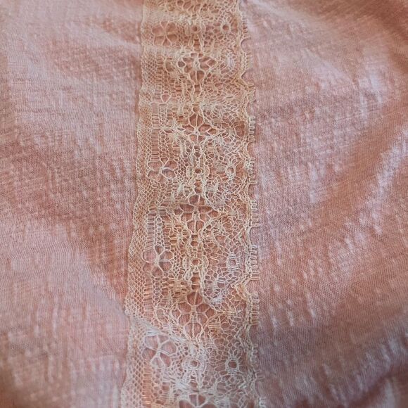 L'ayard Top Size XL Sherbert Orange Boho Peplum Blouse​ - Picture 9 of 11